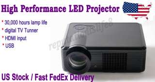 LED Projector 1080P HDMI HOME THEATER HD TV SD 2000 Lumens  