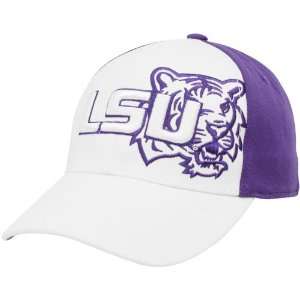  Top of the World LSU Tigers White Purple Audible One Fit 
