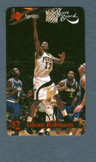 Glenn Robinson 1995 Sprint Phone Card Purdue 1/48000  