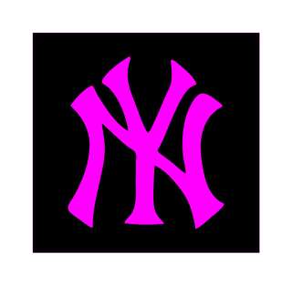 New York Yankees NY PINK logo, Sticker 2 #42  