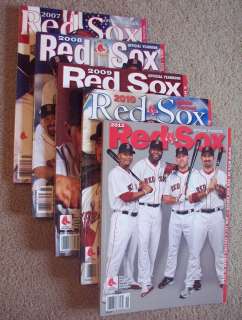 Boston Red Sox Official Yearbook Lot of 5 2007 2008 2009 2010 2011 