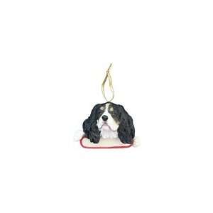  King Charles Cavalier, Tri color Dog Christmas Ornament 