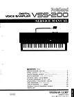Yamaha Service Manual for the VSS200 Sampler for Repair and Circuit 