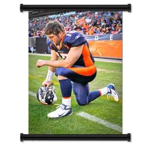 Tim Tebow Denver Broncos Quarterback Fabric Wall Scroll Poster (16 x 