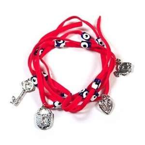  Eye Lucky String Wrap Bracelet Anklet with Charms and Colorful Lucky 