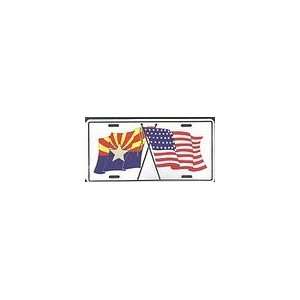  Arizona USA Cross Flags License Plate