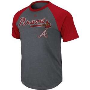  MLB Majestic Atlanta Braves Record Holder Raglan T Shirt 