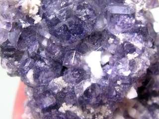 Purple Fluorite & Dolomite Mineral Crystal Specimen  