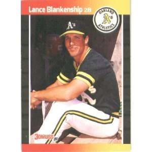  1989 Donruss # 621 Lance Blankenship Oakland Athletics 