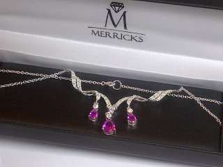 Custom Pink Sapphire Necklace and Earrings  