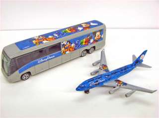 NEW Disney World Parks Mickey 2012 Matchbox Diecast Bus & Airplane 2 