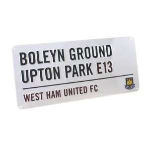   Metal Street Sign   Boleyn Ground Upton Park