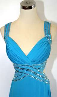 NWT HAILEY LOGAN $170 Turquoise Prom Party Gown 13  