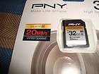 new 32gb pny sdhc class 10 20mb/s new retail package 