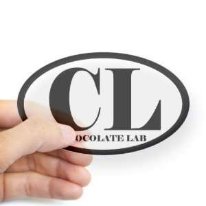  CL Abbreviation Chocolate Lab Sticker Pets Oval Sticker by 