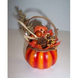 ABC Products   {Fall Close out}   Pumpkin Shape Basket   With Fall 