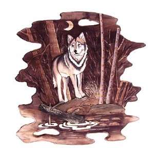  Lone Wolf by Lake Wood Art