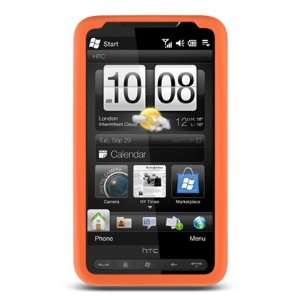  Orange Soft Rubber Cover for HTC HD2 (T Mobile) 