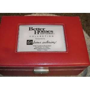  Better Homes & Gardens Collection Red Leather Jewelry Box 