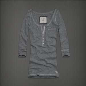 Abercrombie & Fitch Womens Knit Layers Heather Grey