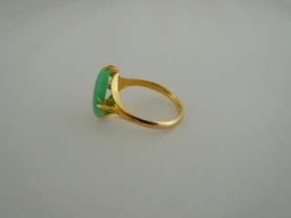 22K Solid Gold Vintage Jade Ring  