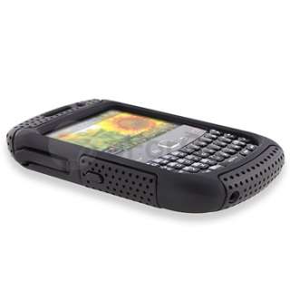 Black Hybrid Hard Rubber Skin Case For Blackberry Curve 8520 8530 9300 