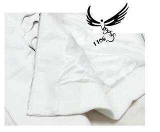 Mens Hot stand up Collar Leather Short Coat White 2340  
