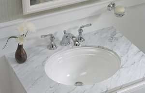 Kohler K 2350 0 White Devonshire 17 Undermount Bathroom Sink  
