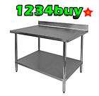 30x30 All Stainless Steel Work Table w/ Backsplash NSF