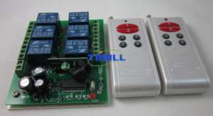 24V 6 Channel Way Control Switch Relay Output 2 Remotes  