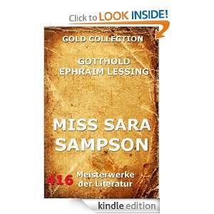 Miß Sara Sampson (Kommentierte Gold Collection) (German Edition 