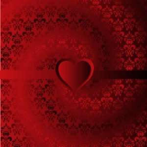  Red damask heart Heart Sticker Arts, Crafts & Sewing