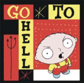 Patch   Family Guy   Stewie Go To Hell   3 x 3  
