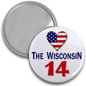  SUPPORT the WISCONSIN 14 Politics 2.25 inch Glass Pocket 