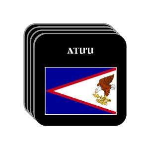 American Samoa   ATUU Set of 4 Mini Mousepad Coasters