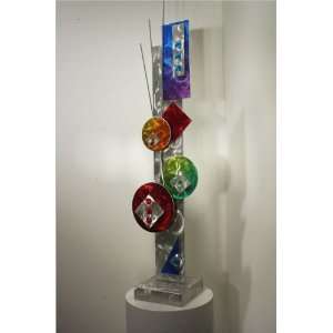 Rainbow Art, Abstract Metal Table Sculpture, Fine Art, Design by Alex 