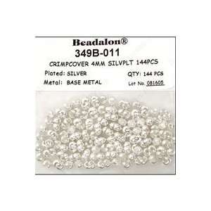  Beadalon Crimp Covers 4mm 144pc Silver Arts, Crafts 