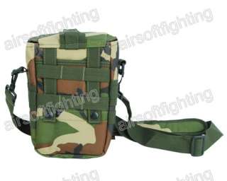 Airsoft Molle Utility Shoulder Bag Tool Mag Drop Pouch Woodland A 