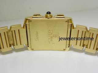 Cartier Mens 18K Full Size Tank Francaise Chronoflex Chronograph 