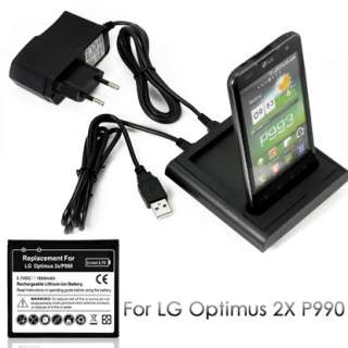 in 1 For LG Optimus 2X P990 Cradle Sync Charger Dock  