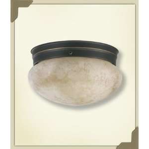   95 Decorative Ceiling Mount, Old World Finish with Amber Accent Glass