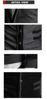 NWT Mens Premium Stylish Mock Pockets Cardigan M L XL  