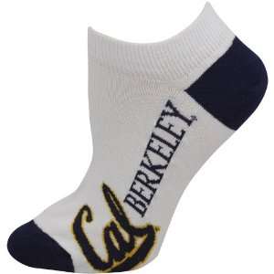   Cal Bears Womens Logo & Name Ankle Socks   White