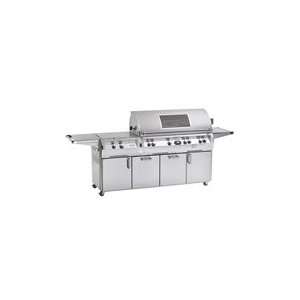   Gas Grill With Double Side Burner And Magic View Window On Cart