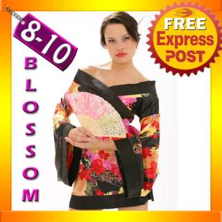 2889 Japanese Geisha Kimono Fancy Dress Costume 8 10  