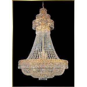  Large Crystal Chandelier, CS 7065, 19 lights, 24Kt Gold 