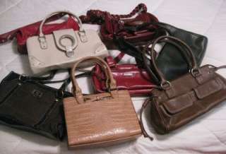 Womans handbag purse lot of 8 assorted colors styles   LESS THAN $8 a 