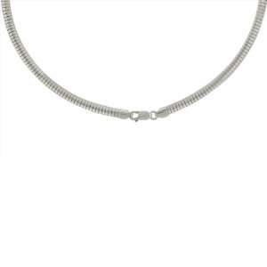 Sterling Silver Cubetto Omega 20 Inches Necklace Chain & 4mm Gauge 