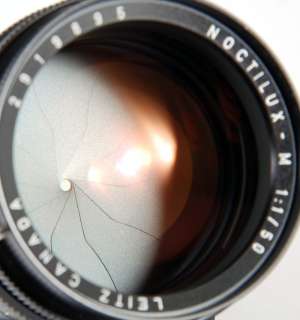  Leica NOCTILUX M 50mm f/1.0 E60 2nd Version lens w/hood 50/F1.0  