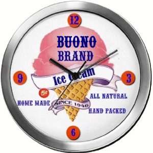 BUONO 14 Inch Ice Cream Metal Clock Quartz Movement  